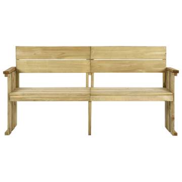 Garden Bench 172 cm - Durable Impregnated Pinewood