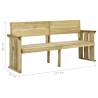 Garden Bench 172 cm - Durable Impregnated Pinewood