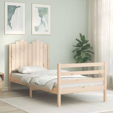 Single Solid Wood Bed Frame - Durable & Stylish | HipoMarket