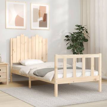 Single Pine Bed Frame 90x190 cm | Durable & Stylish Design