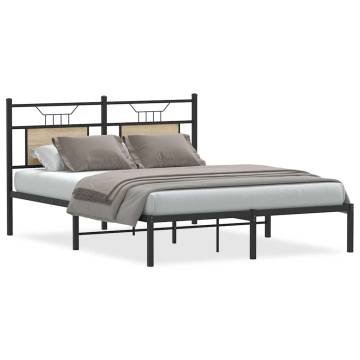 Sonoma Oak Metal Bed Frame - 183x213 cm Without Mattress