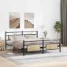 Sonoma Oak Metal Bed Frame - 183x213 cm Without Mattress