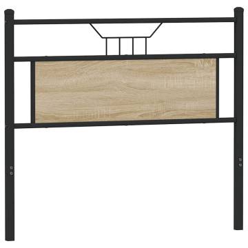 Stylish Sonoma Oak Headboard - Durable Engineered Wood & Steel