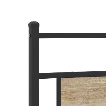 Sonoma Oak Headboard 193 cm | Stylish Engineered Wood & Steel