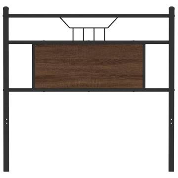 Stylish Brown Oak Headboard - 90 cm Engineered Wood & Steel