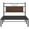  Bed Frame without Mattress Brown Oak 100x200 cm Engineered Wood