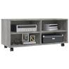 Stylish Grey Sonoma TV Cabinet with Castors - 90x35x35 cm