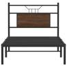 Brown Oak Bed Frame - Small Single 75x190 cm | Hipo Market