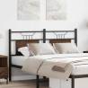 Stylish Brown Oak Headboard - Engineered Wood & Steel | HipoMarket