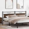 Stylish Brown Oak Headboard - Durable Engineered Wood & Steel