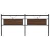 Stylish Brown Oak Headboard - Durable Engineered Wood & Steel