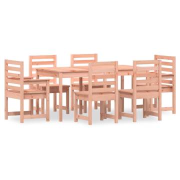 7 Piece Garden Dining Set - Solid Wood Douglas | Hipo Market