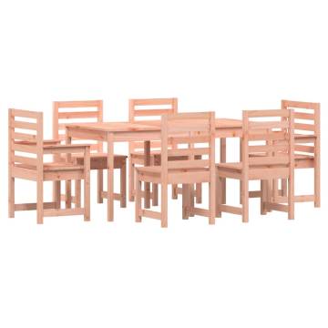 7 Piece Garden Dining Set - Solid Wood Douglas | Hipo Market