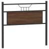 Brown Oak Headboard 107 cm - Durable Engineered Wood & Steel