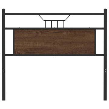 Brown Oak Headboard 107 cm - Durable Engineered Wood & Steel