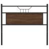 Brown Oak Headboard 107 cm - Durable Engineered Wood & Steel