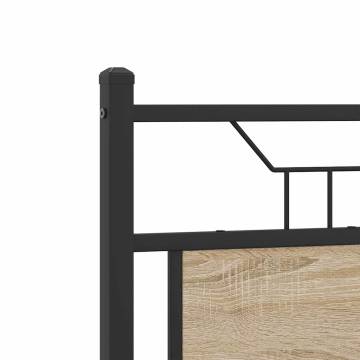 Sonoma Oak Headboard 140 cm | Durable Engineered Wood & Steel