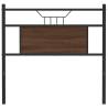 Stylish Brown Oak Headboard - 80 cm Engineered Wood & Steel