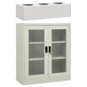 Office Cabinet with Planter Box Light Grey 90x40x128 cm Steel Colour light grey Size 90 x 40 x 128 cm Quantity in Package 1 Model with planter box 