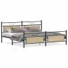 Sonoma Oak Metal Bed Frame without Mattress - 193x203 cm