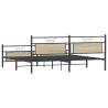 Sonoma Oak Metal Bed Frame without Mattress - 193x203 cm