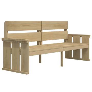 Stylish 3 Piece Garden Dining Set - Solid Pine Wood