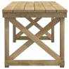 Stylish 3 Piece Garden Dining Set - Solid Pine Wood