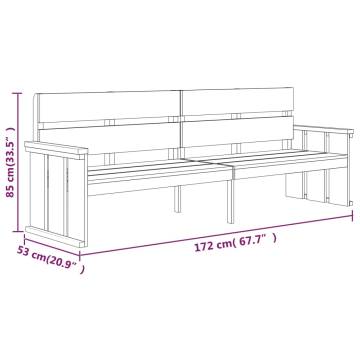 Stylish 3 Piece Garden Dining Set - Solid Pine Wood