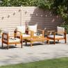  5 Piece Garden Sofa Set with Cushions Solid Wood Acacia Colour cream Model 4x chair + table Number of 1 