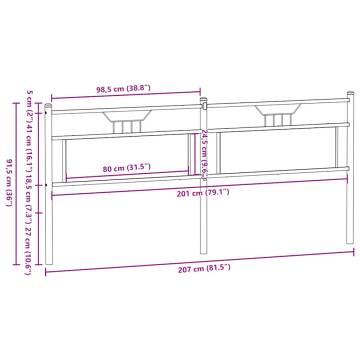 Sonoma Oak Headboard 200 cm - Stylish & Durable Design