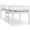 High Sleeper Bed White 90x200 cm - Solid Wood Pine