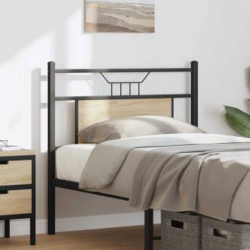 Sonoma Oak Headboard - Stylish Engineered Wood & Steel Design