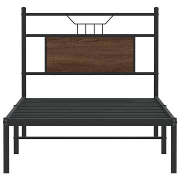 Stylish Brown Oak Bed Frame 80x200 cm - Durable & Versatile