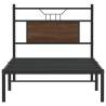 Stylish Brown Oak Bed Frame 80x200 cm - Durable & Versatile