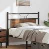 Stylish Brown Oak Headboard - Engineered Wood & Steel - 100 cm