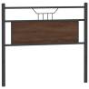 Stylish Brown Oak Headboard - Engineered Wood & Steel - 100 cm