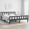 Bed Frame Grey Solid Wood 120x200 cm Colour grey Size 120 x 200 cm 