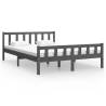 Grey Solid Wood Bed Frame 120x200 cm | HipoMarket