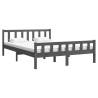 Grey Solid Wood Bed Frame 120x200 cm | HipoMarket