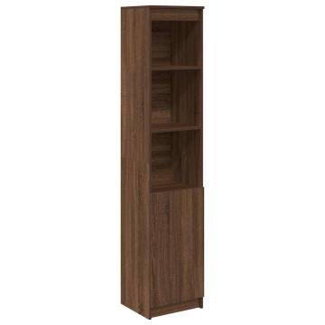 Highboard Brown Oak - 37.5x35x180 cm Engineered Wood Storage