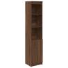 Highboard Brown Oak - 37.5x35x180 cm Engineered Wood Storage