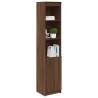 Highboard Brown Oak - 37.5x35x180 cm Engineered Wood Storage