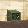 Olive Green Metal Chicken Nesting Box with 2 Compartments