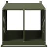 Olive Green Metal Chicken Nesting Box with 2 Compartments