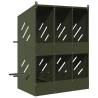 Chicken Nesting Box - 6 Compartments Olive Green Metal