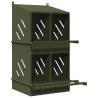 Chicken Nesting Box with 4 Compartments - Olive Green Metal