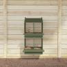 Chicken Nesting Box with 4 Compartments - Olive Green Metal