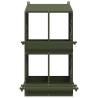 Chicken Nesting Box with 4 Compartments - Olive Green Metal