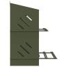 Chicken Nesting Box with 4 Compartments - Olive Green Metal