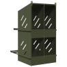 Chicken Nesting Box with 4 Compartments - Olive Green Metal